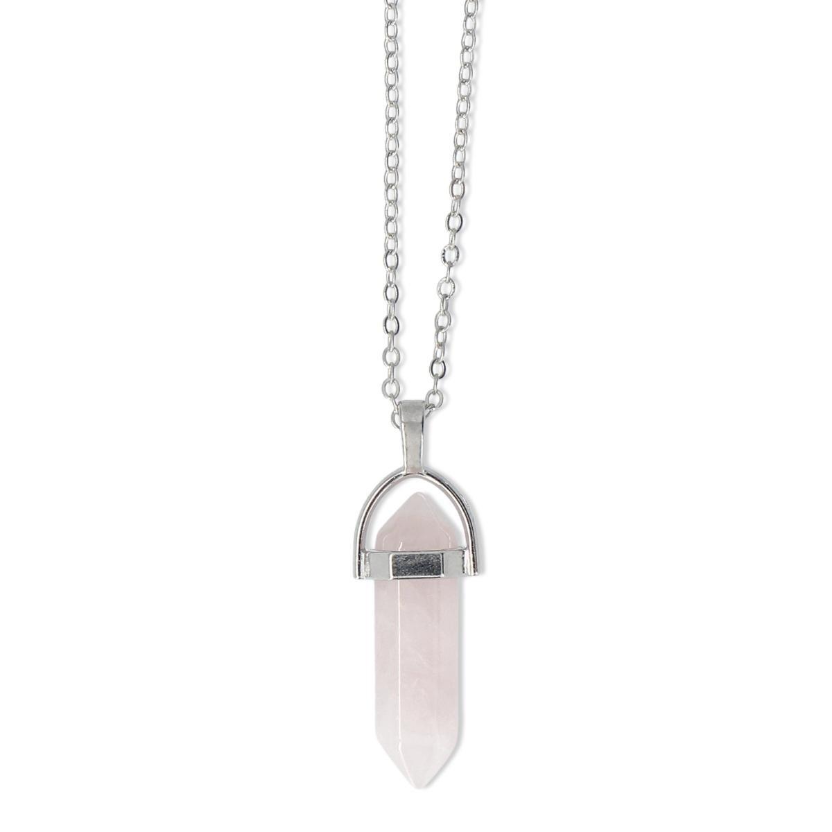 PINK       Necklace. Rose quartz