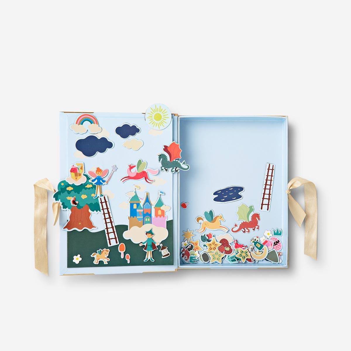 Blue magnetic book. fairytales
