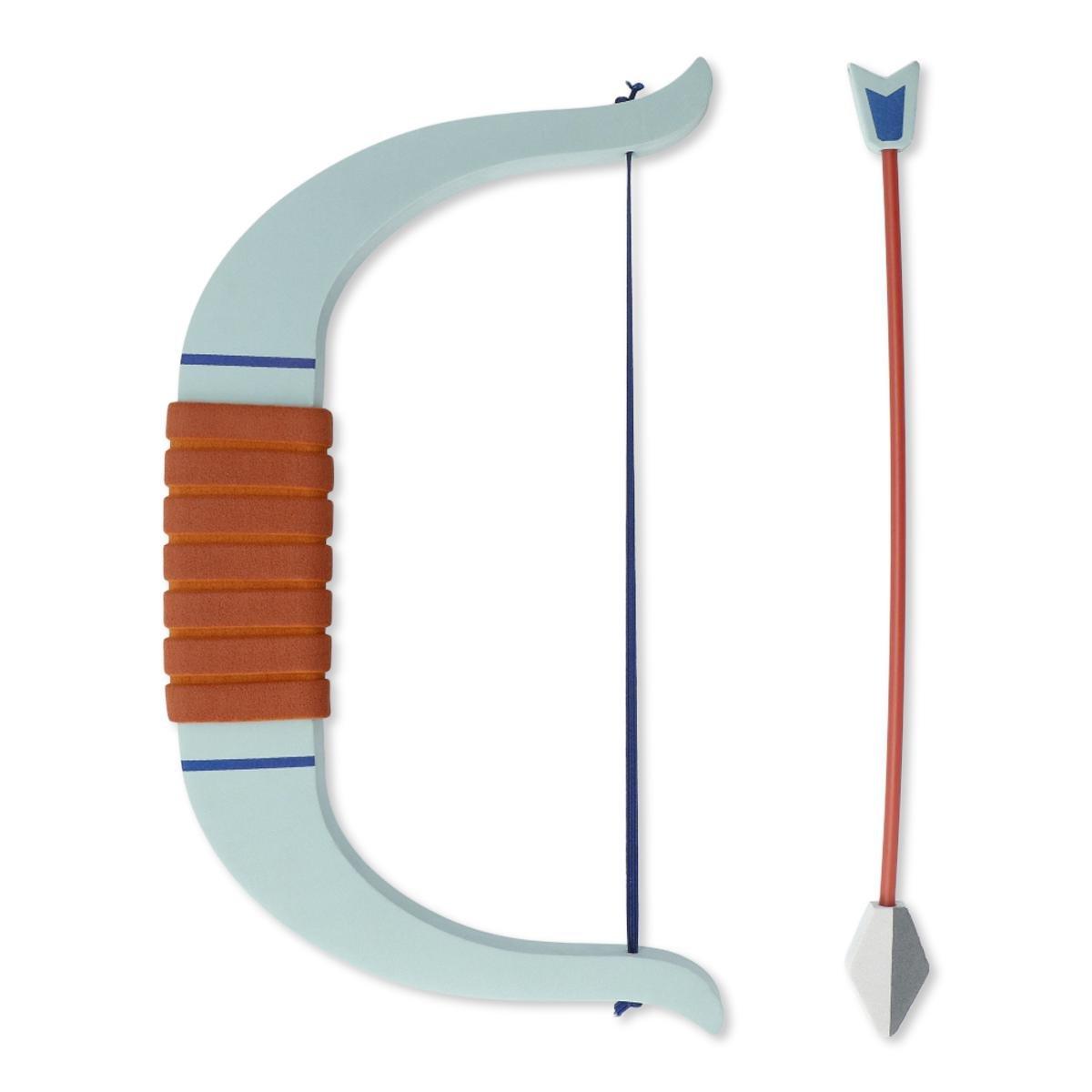 Blue bow and arrow