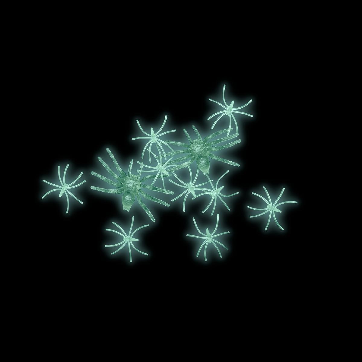 Multicolour Glow In The Dark Spiders