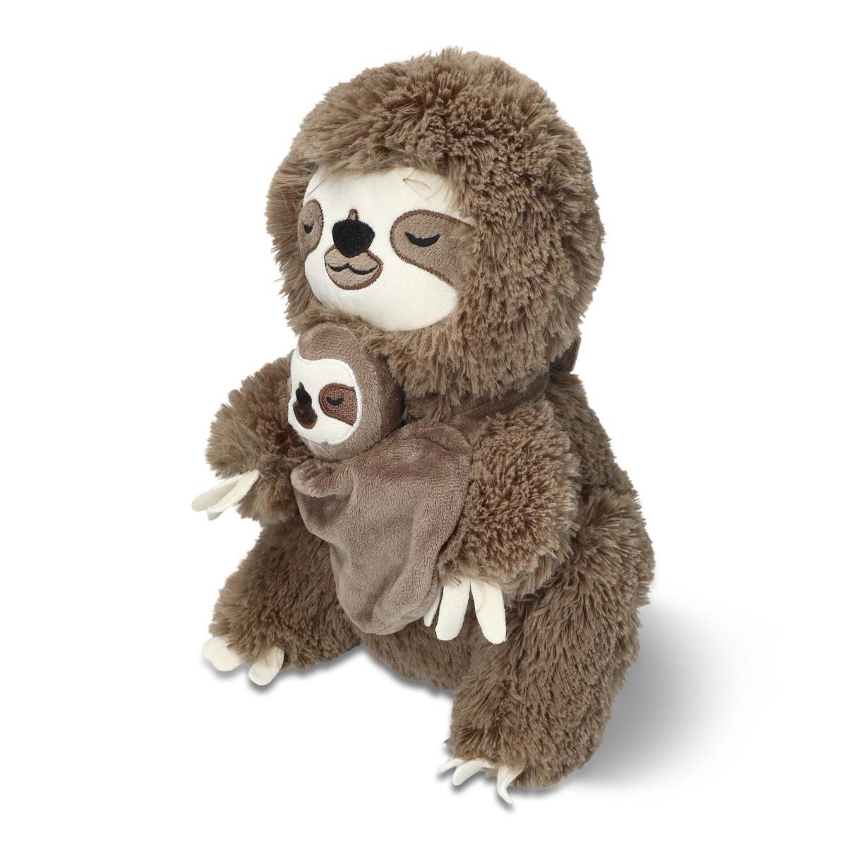 Brown sloth with cub