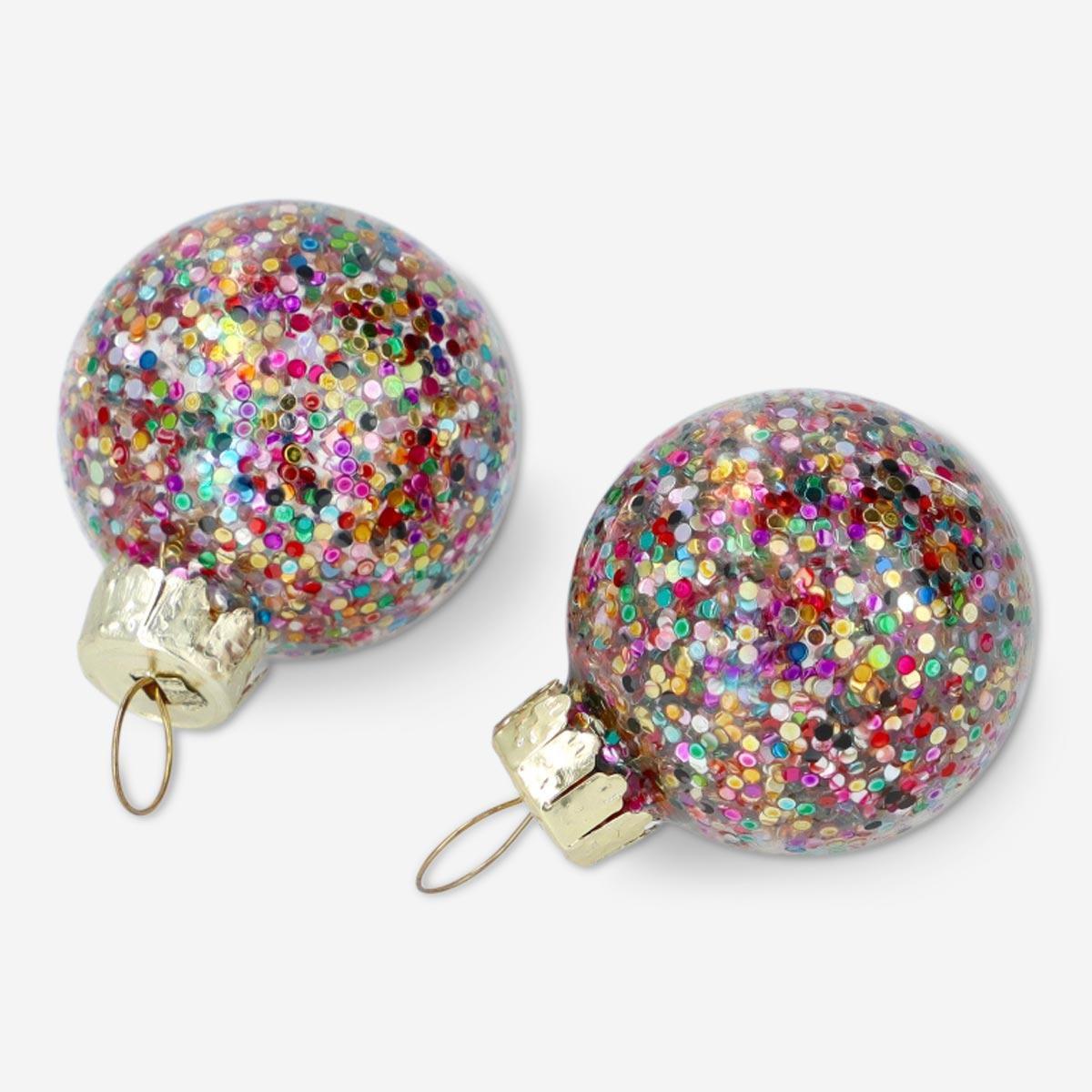 Multicolour christmas baubles. 6 pcs