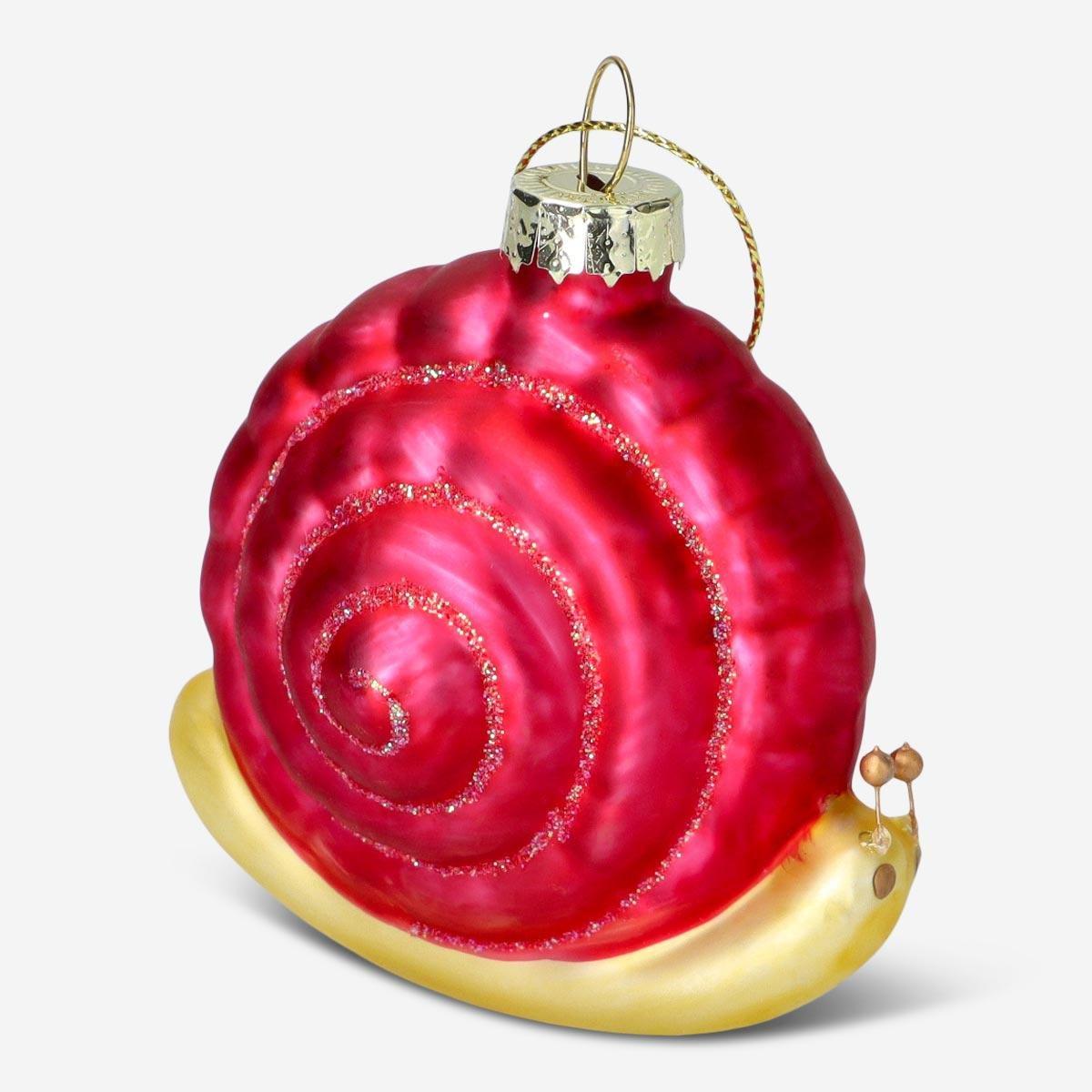 Red snail christmas bauble