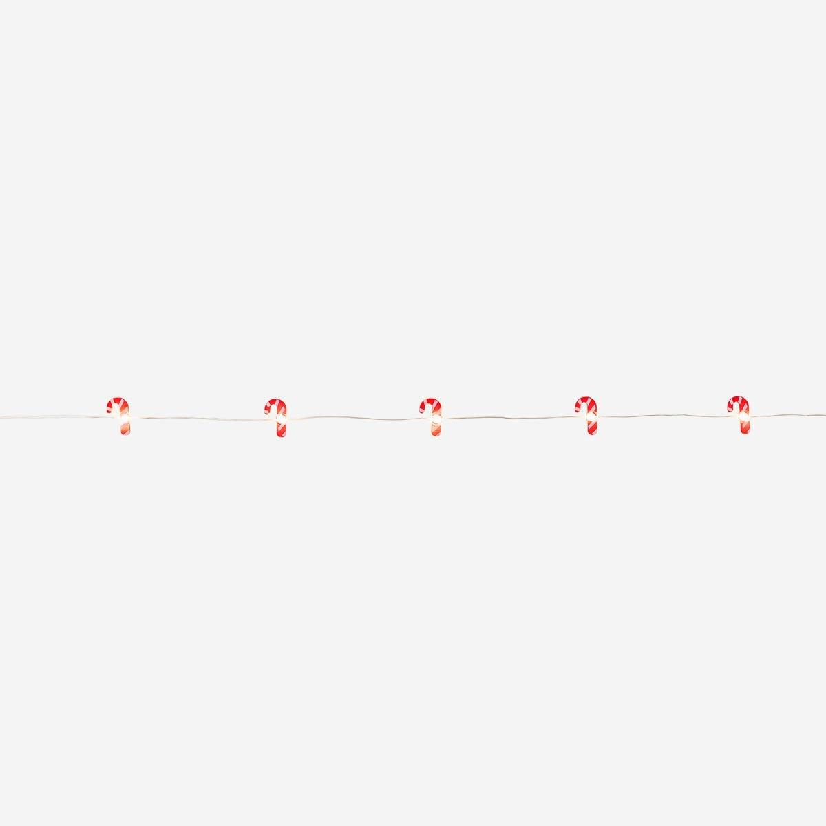 RED        Candy cane string lights - 228 cm