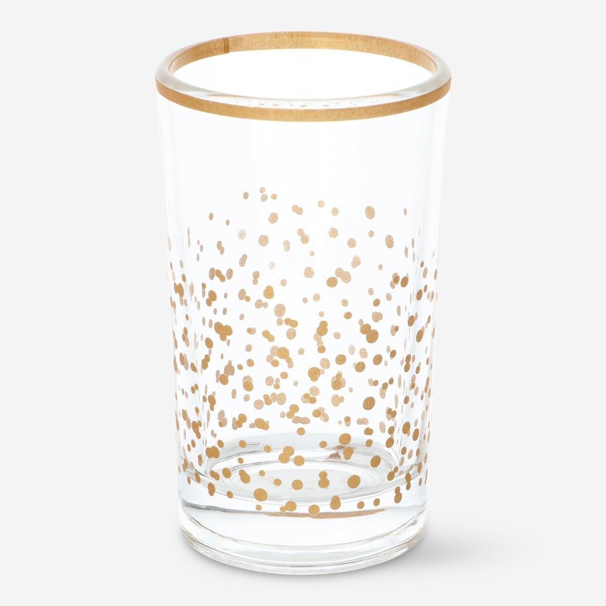 Golden drinking glass. 400 ml