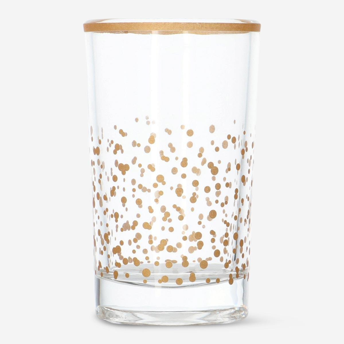 Golden drinking glass. 400 ml