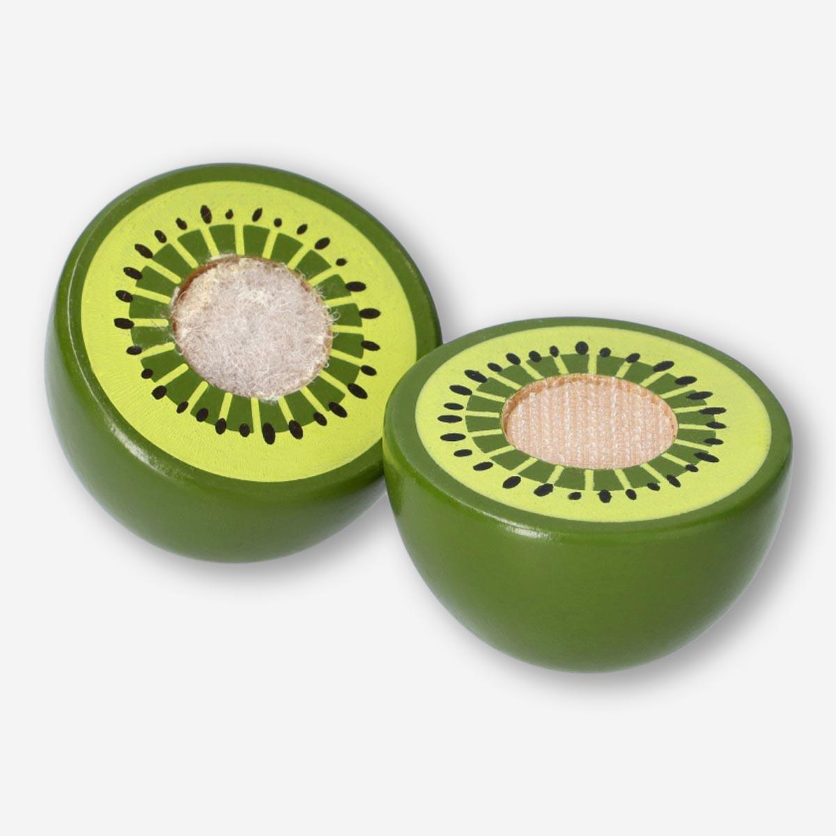 Green wooden kiwi