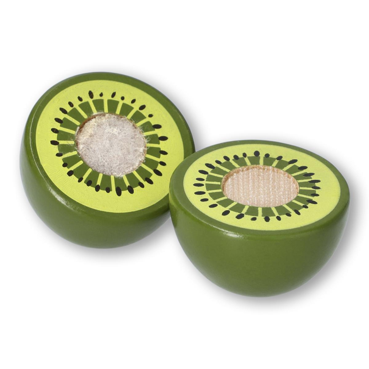 Green wooden kiwi