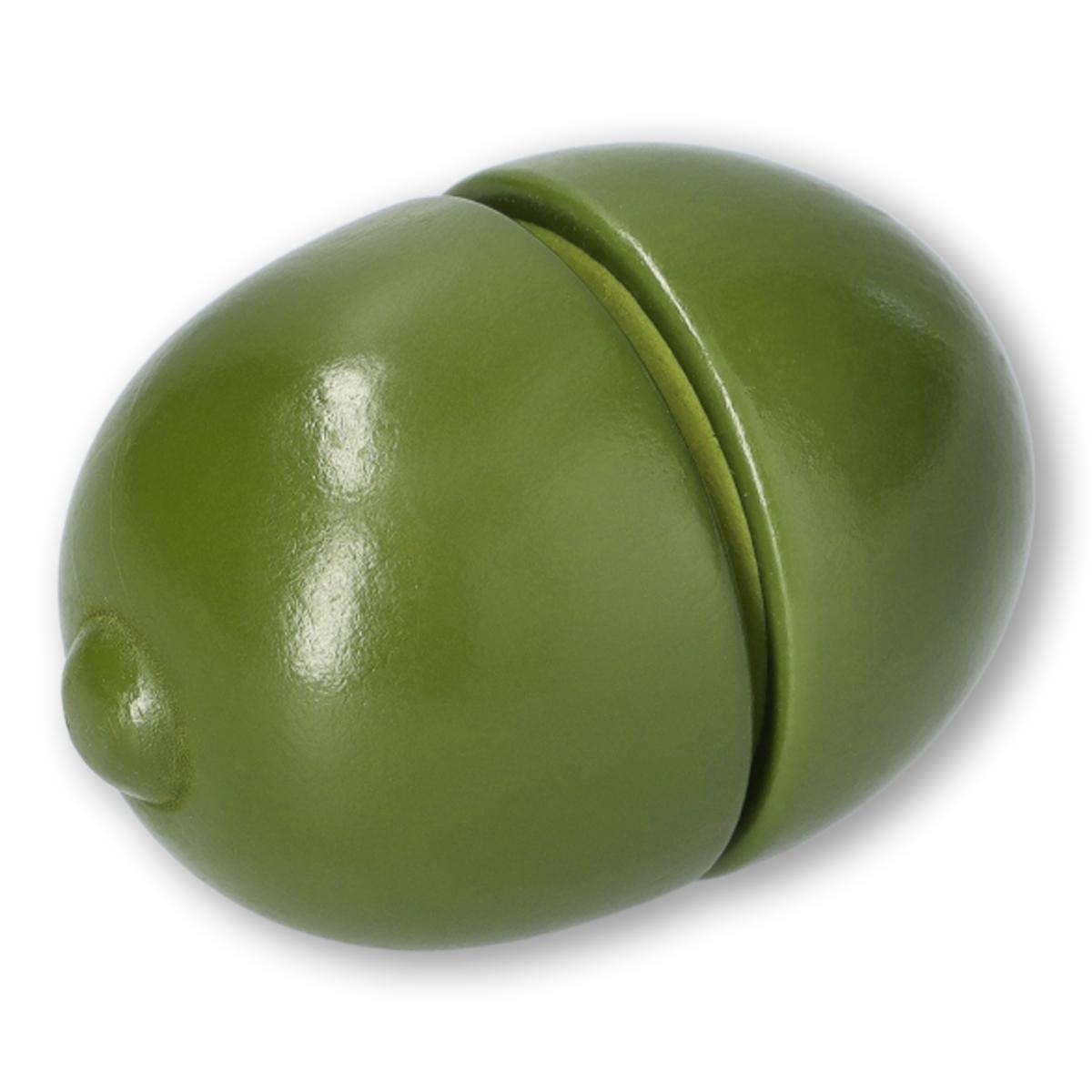 Green wooden kiwi