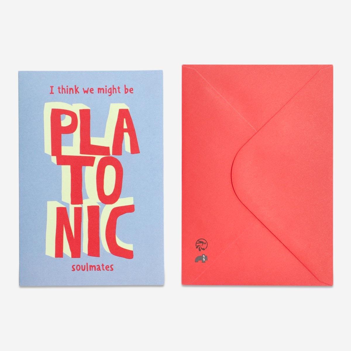 Blue platonic soulmates card