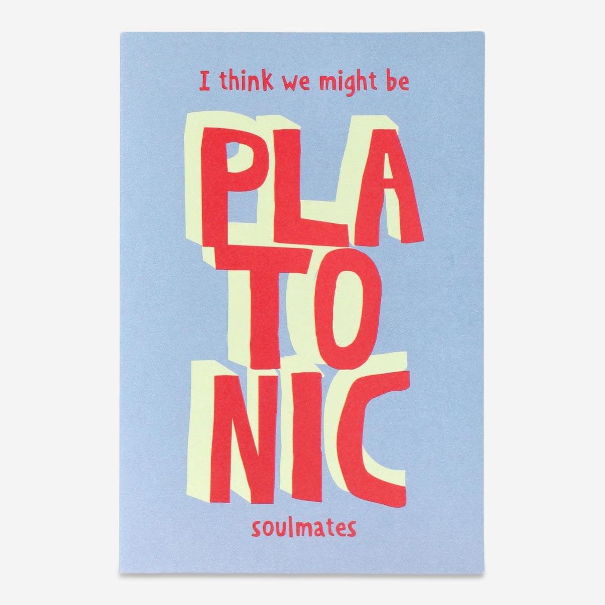 Blue platonic soulmates card