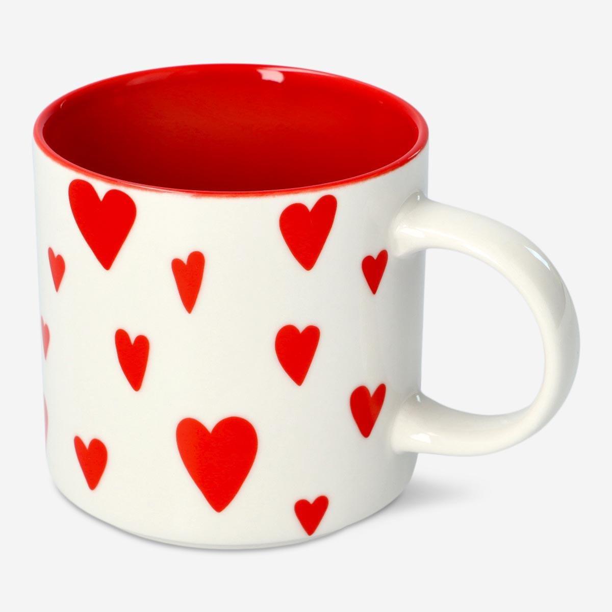 White heart mug. 360 ml