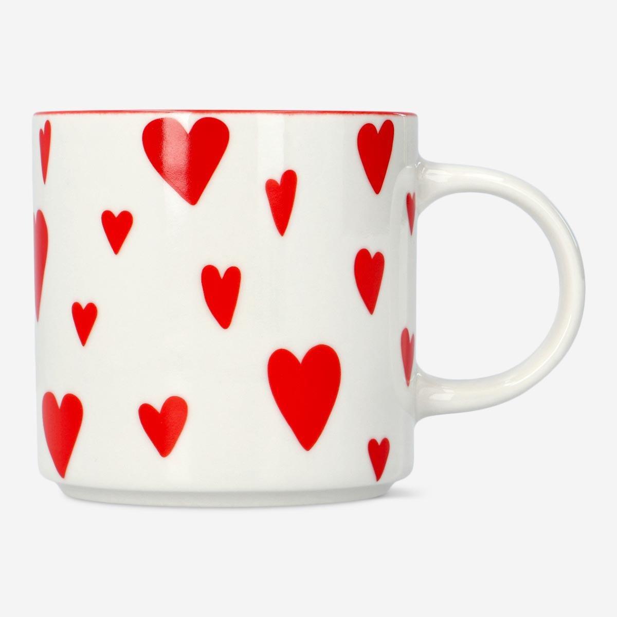 White heart mug. 360 ml