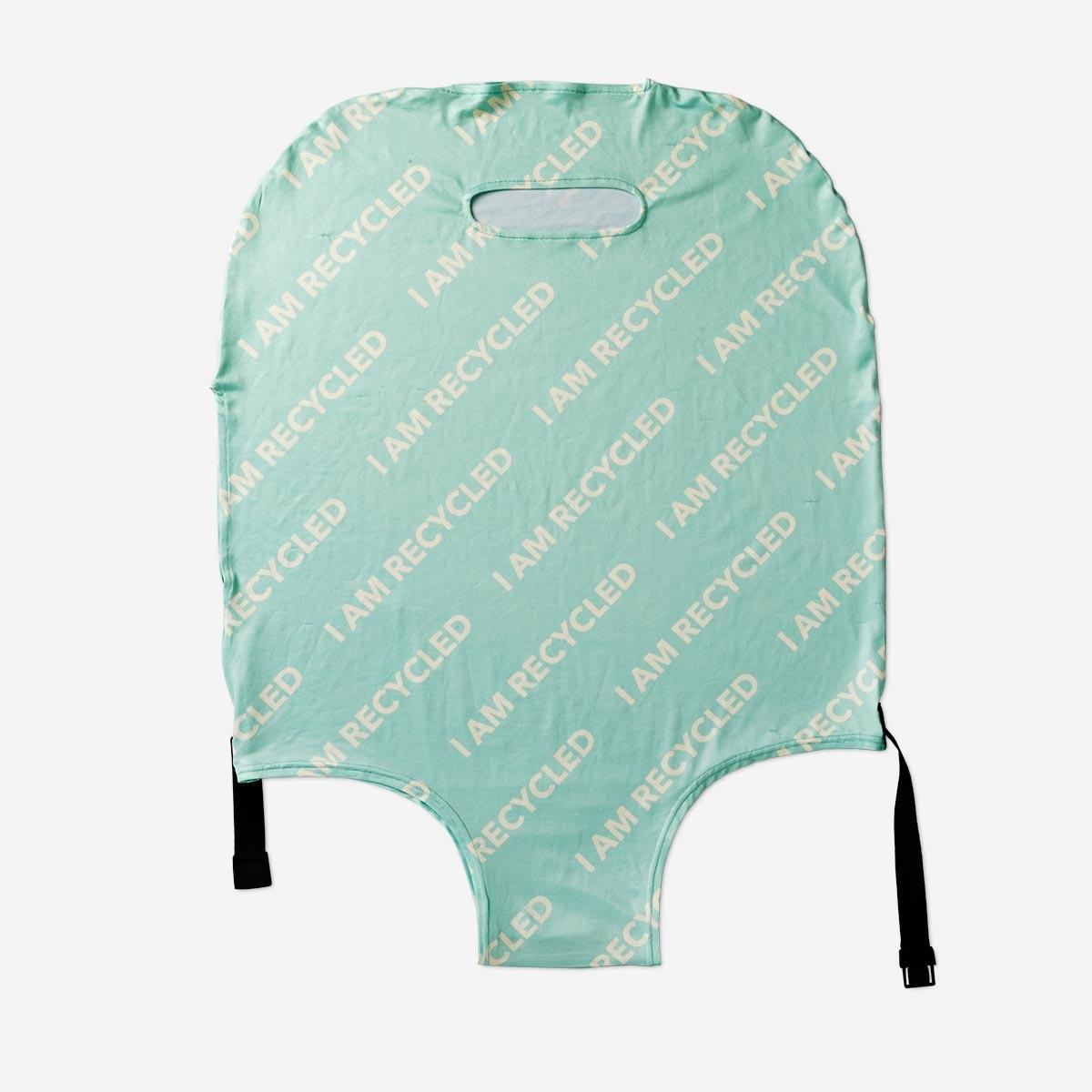 Blue luggage cover