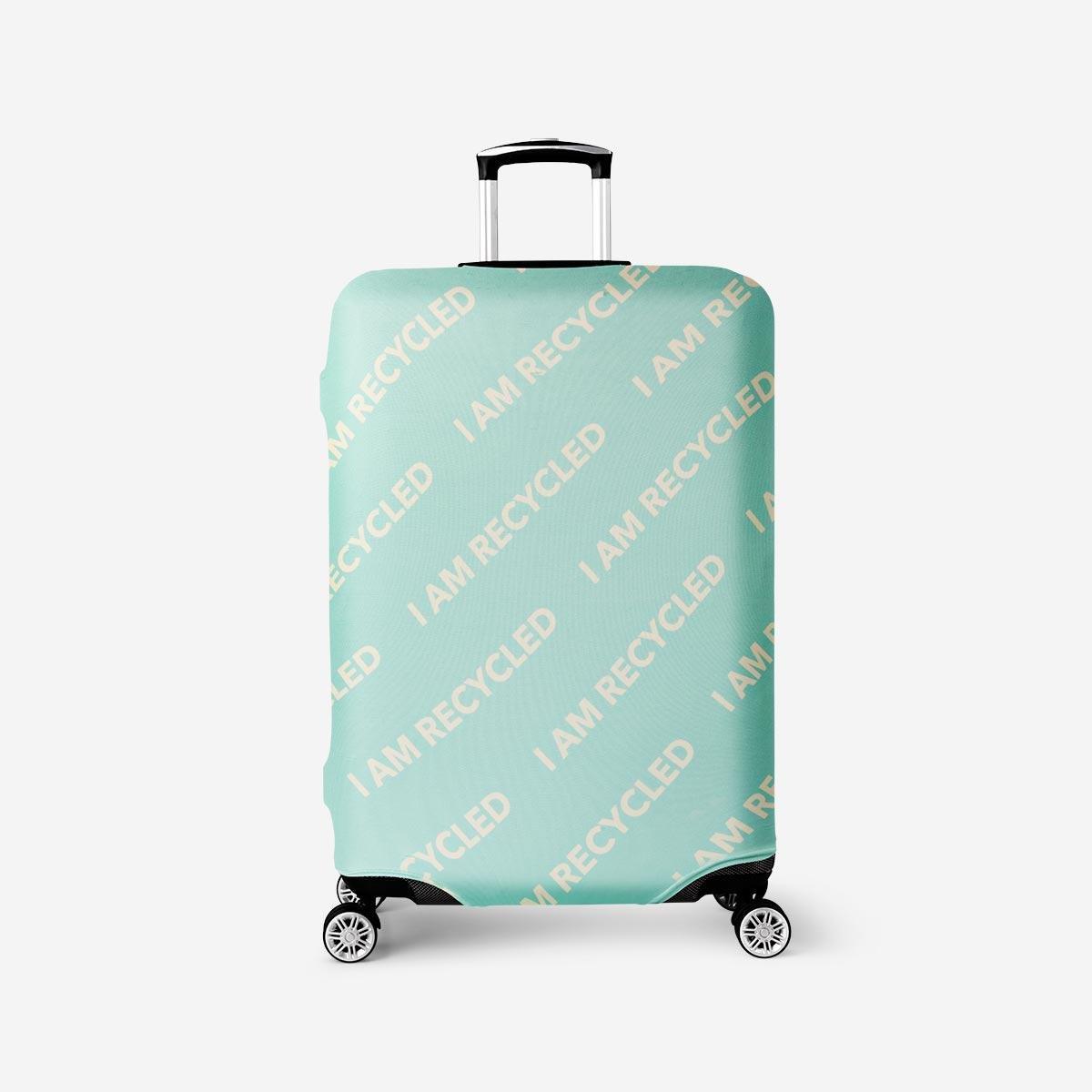 Blue luggage cover
