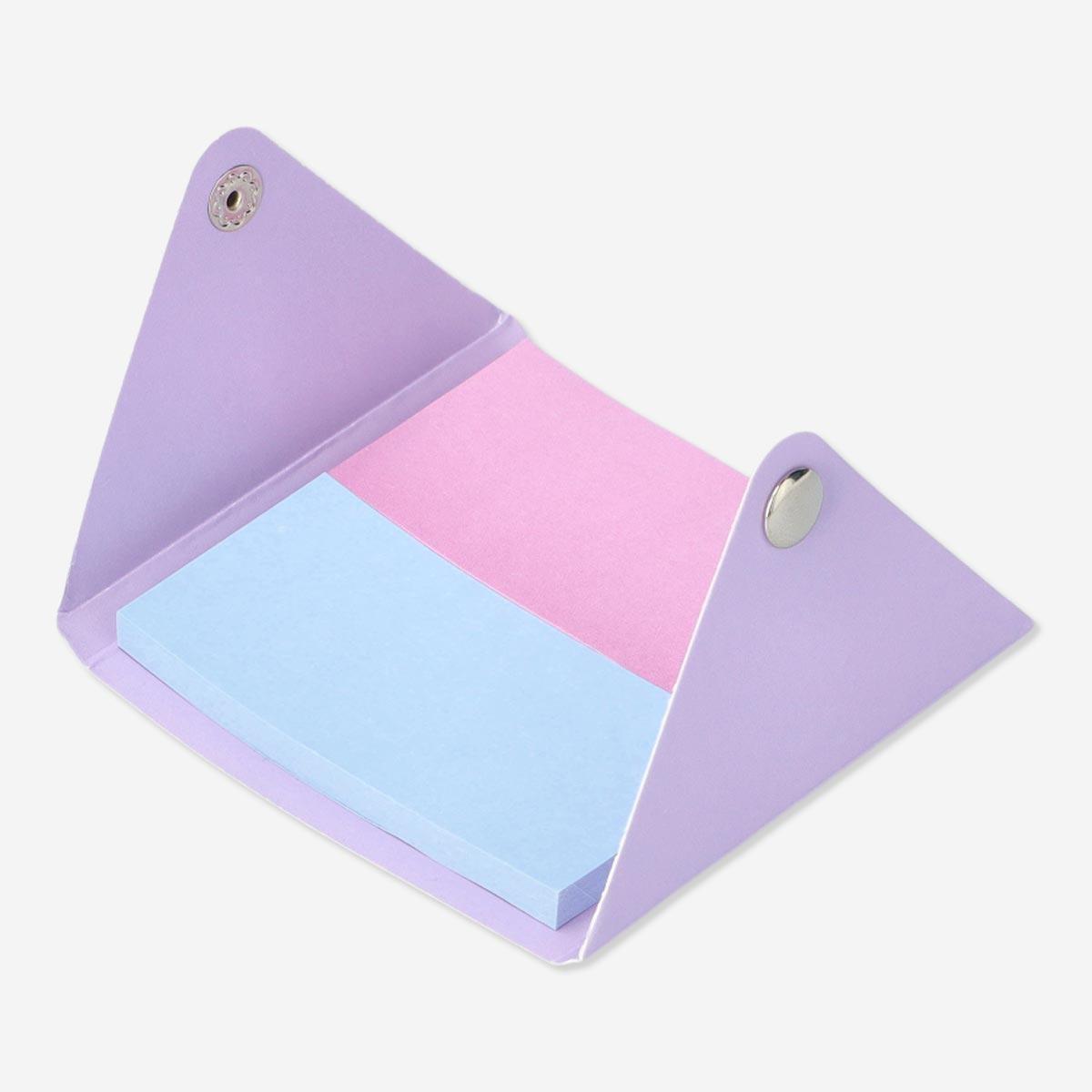 Purple sticky memos