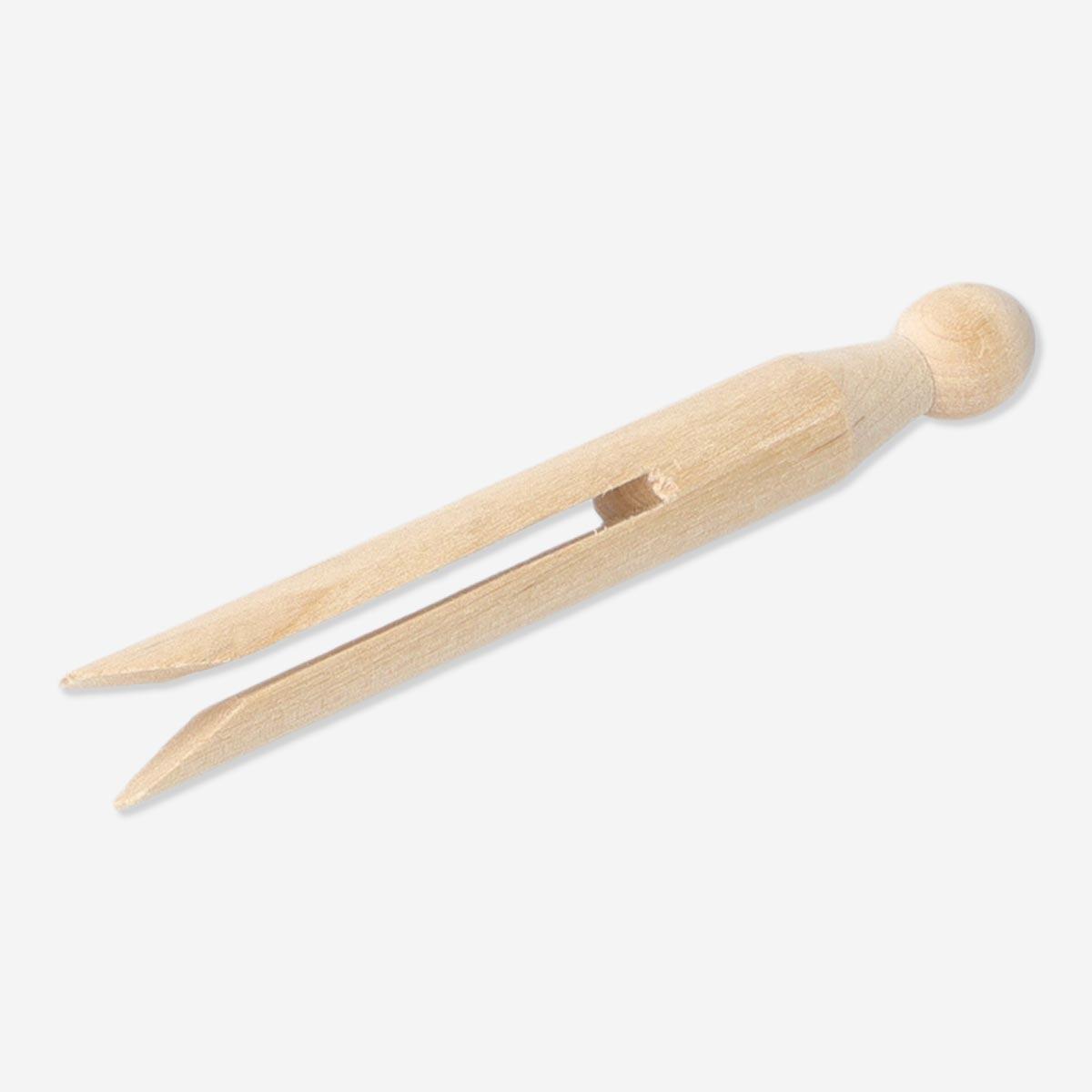 Beige clothes pegs. 10 pcs