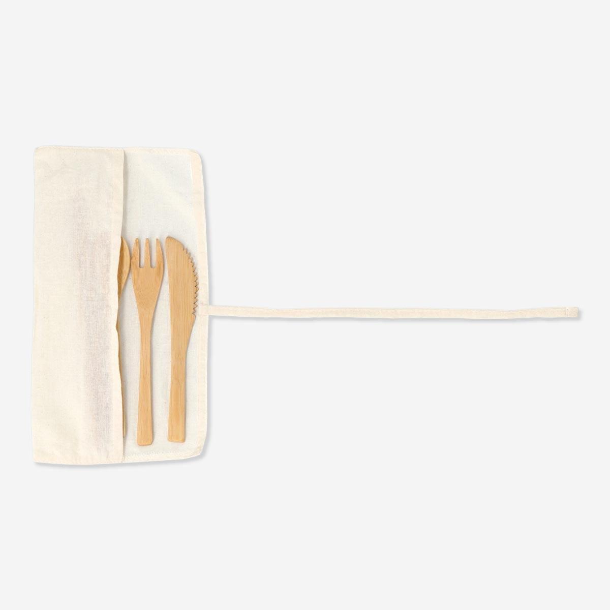 Wooden cutlery set