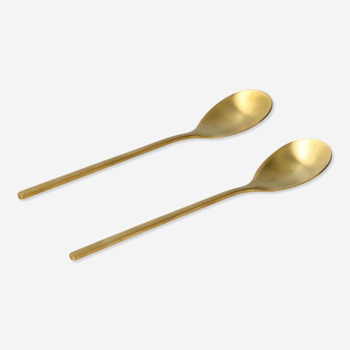 Gold spoons. 2 pcs