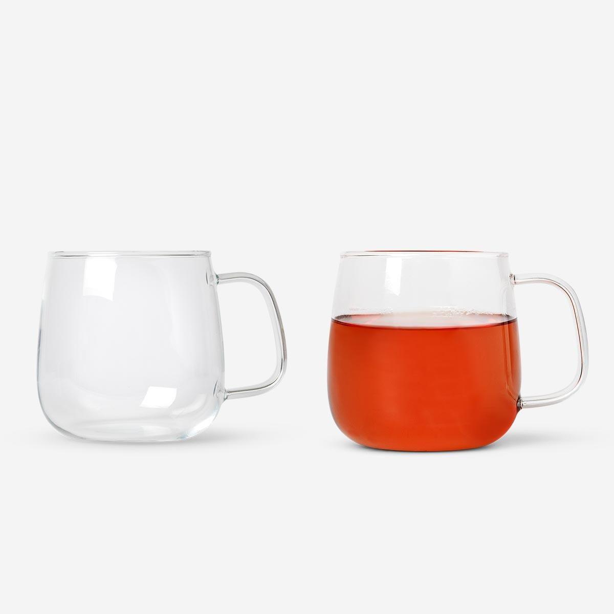 Glass mugs. 2 pcs