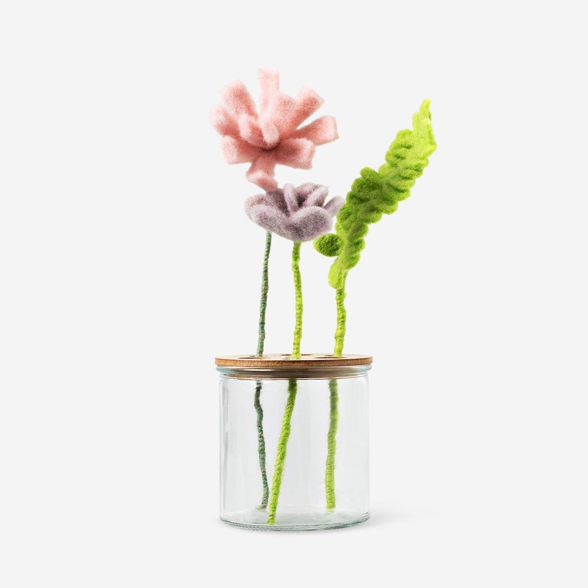 Glass flower vase
