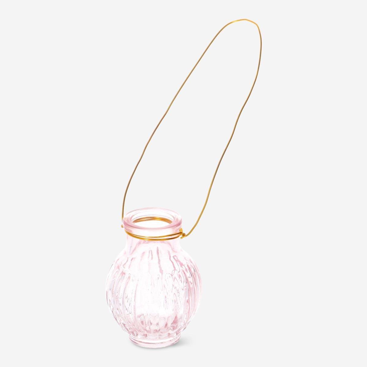 Pink glass vase