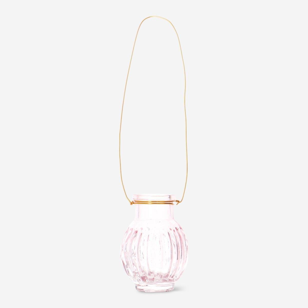 Pink glass vase