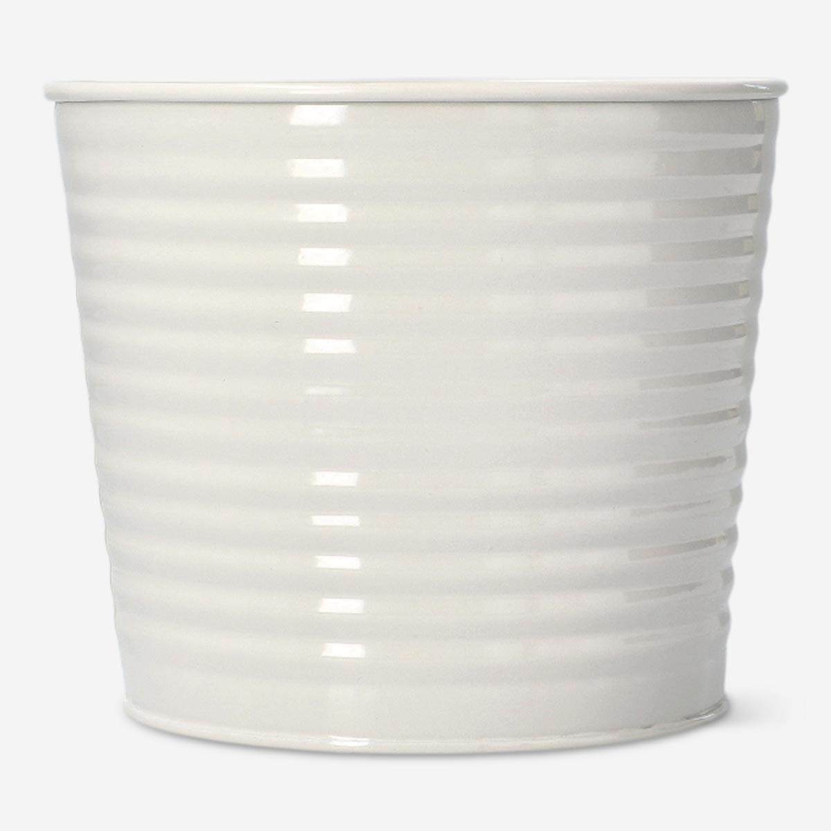 Grey plant pot. large
