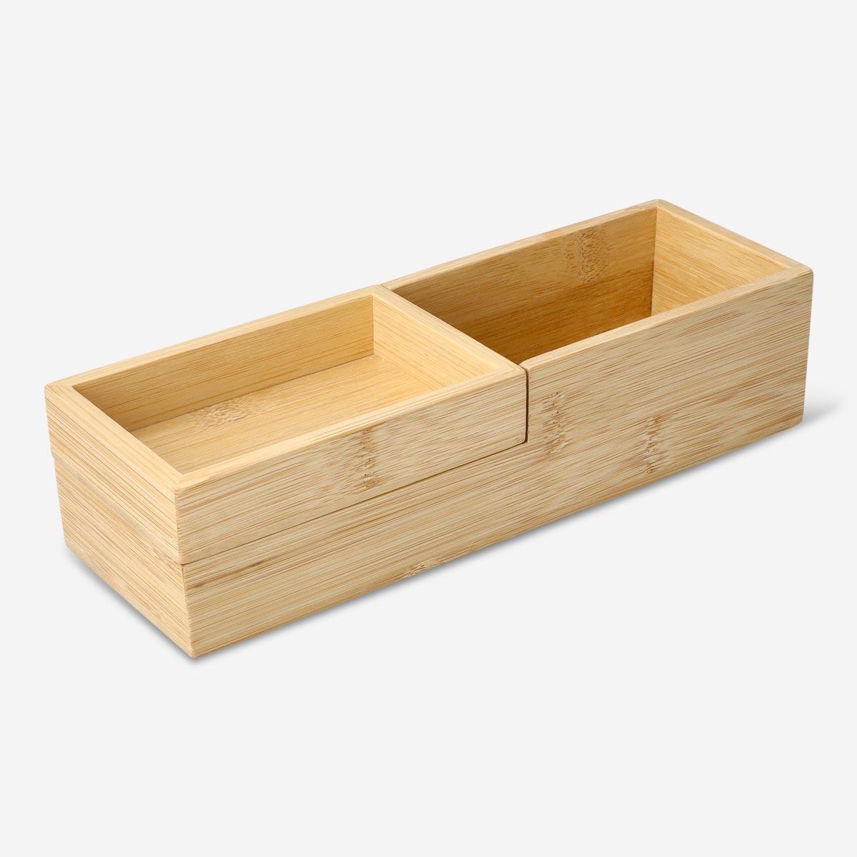 Bamboo cosmetic organiser
