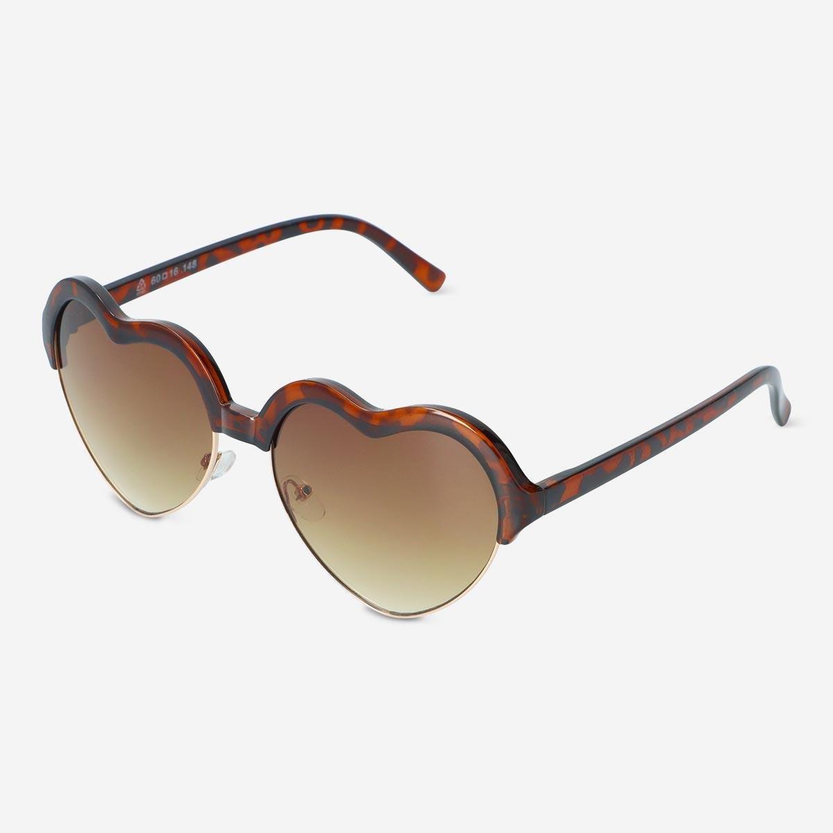 Brown heart animal design sunglasses