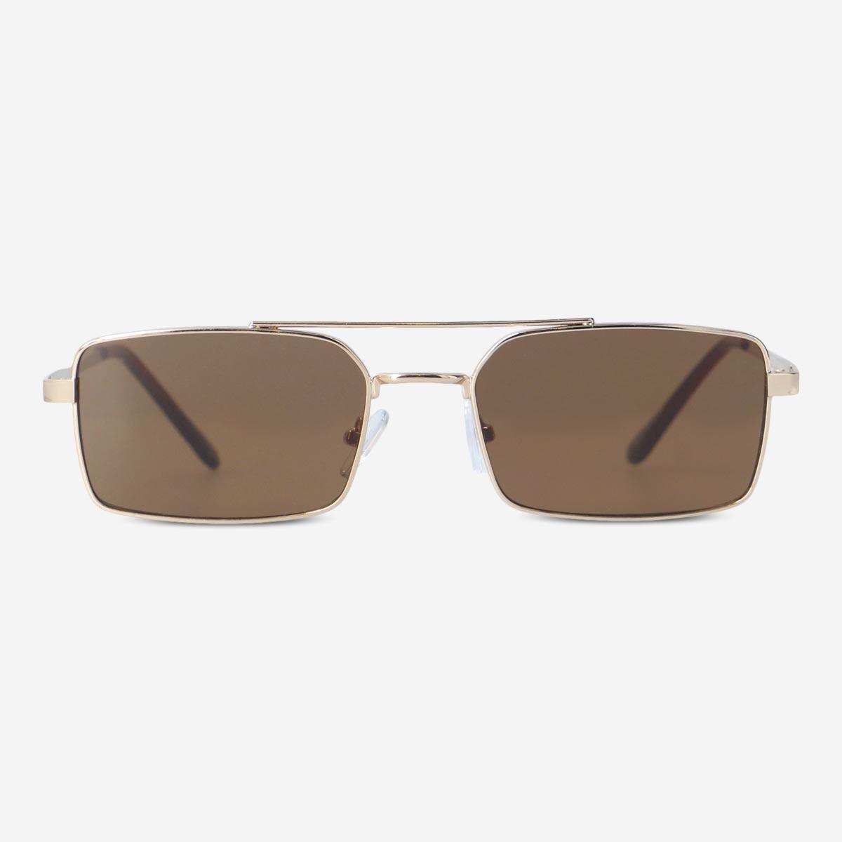 Brown thin frame sunglasses