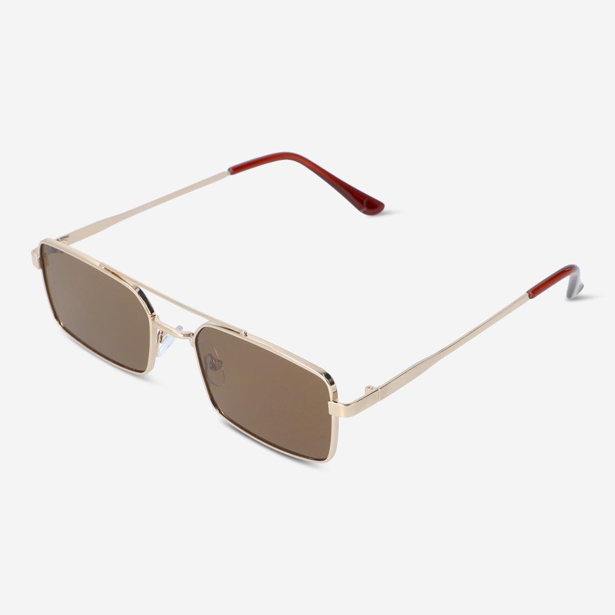 Brown thin frame sunglasses