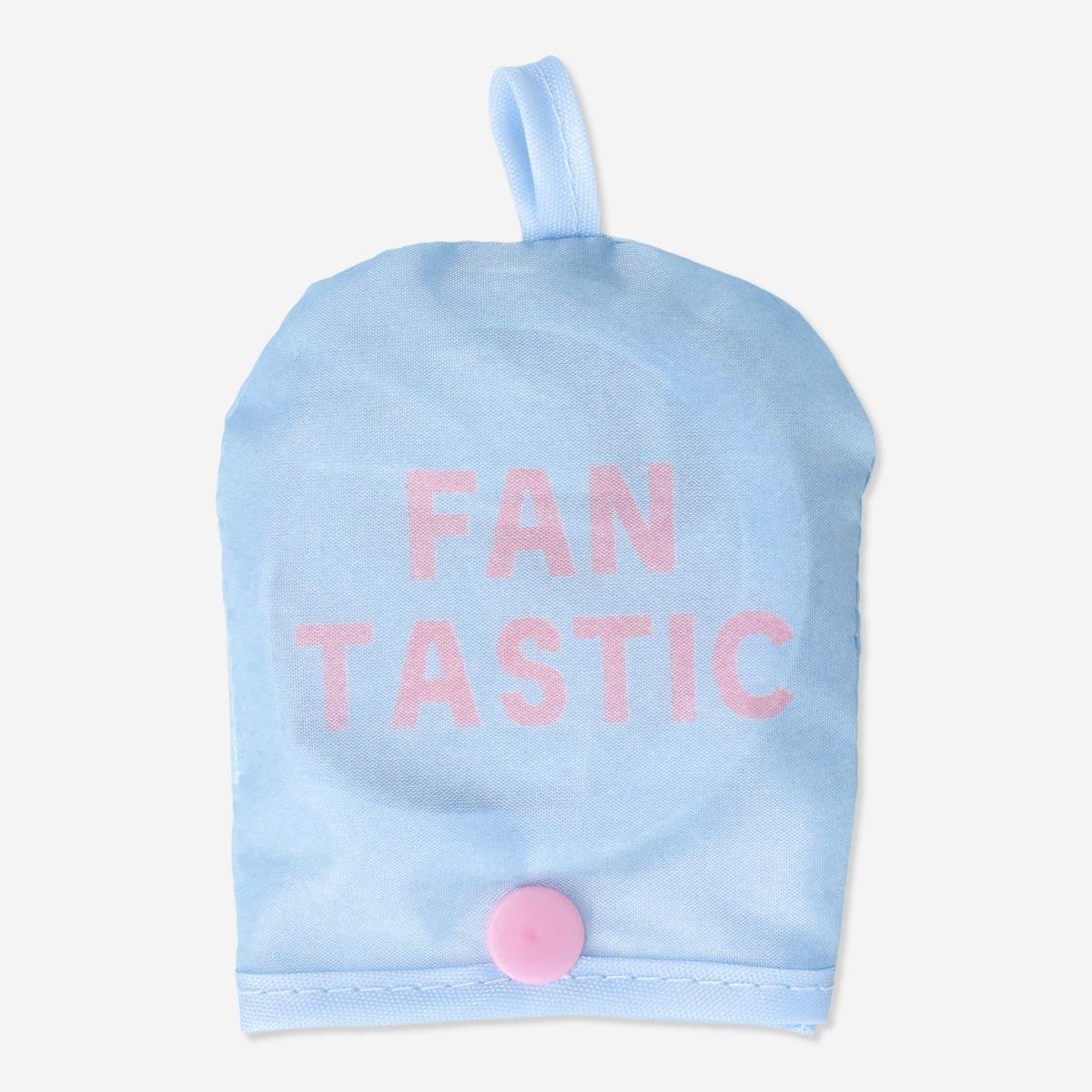 Blue foldable fan