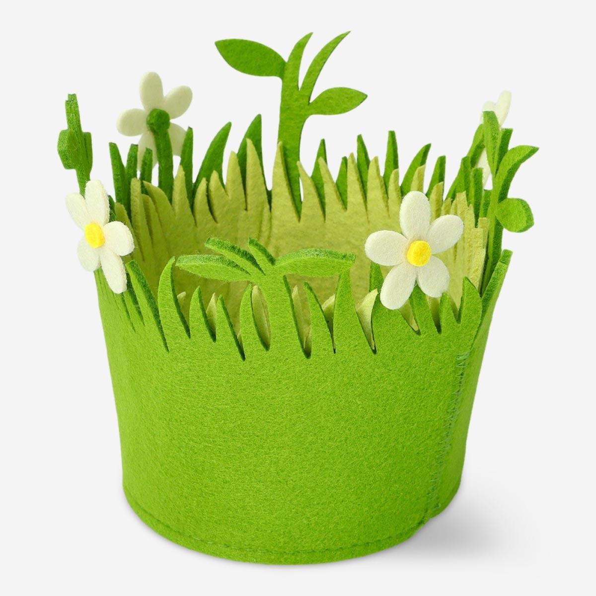 Green decorative basket. small