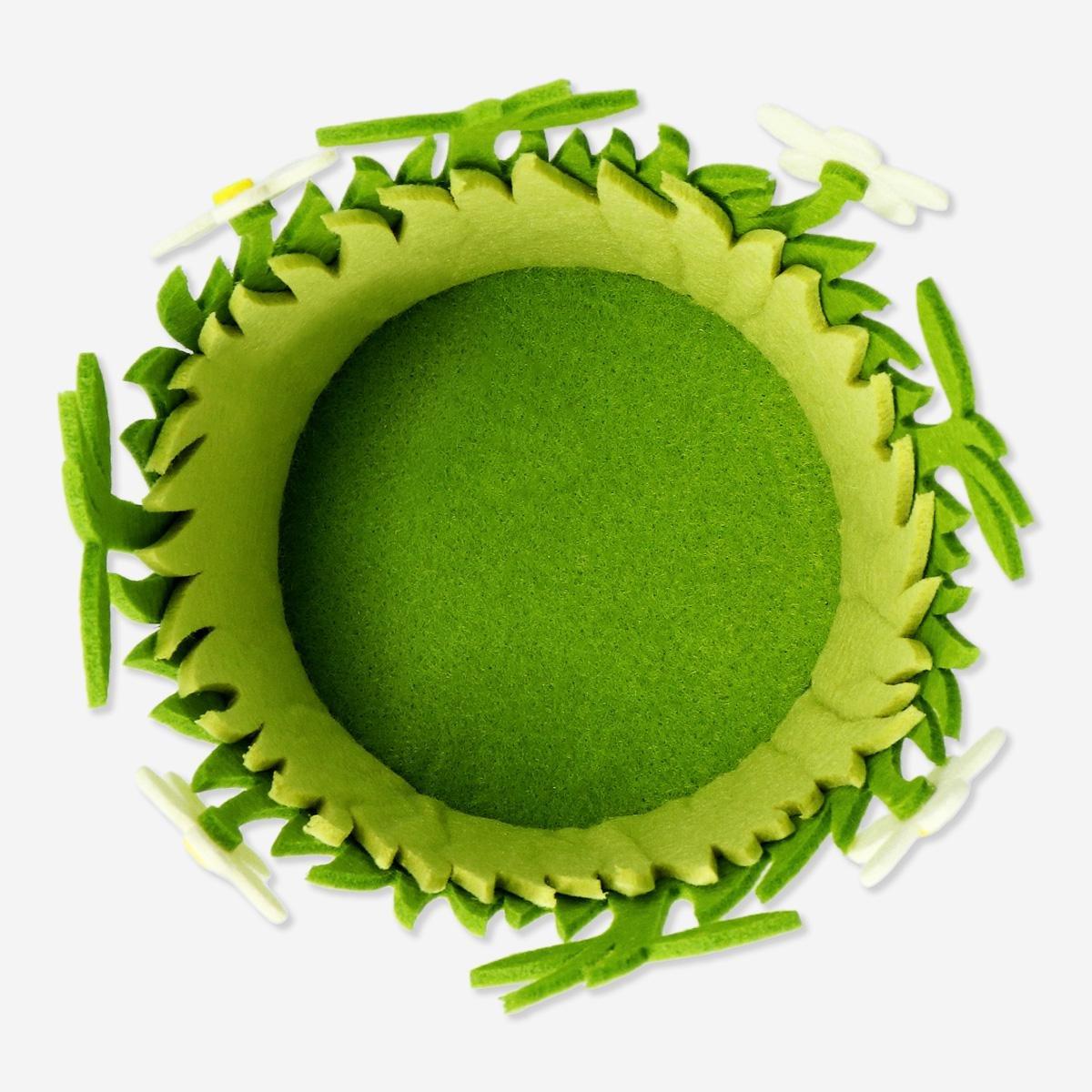 Green decorative basket. small