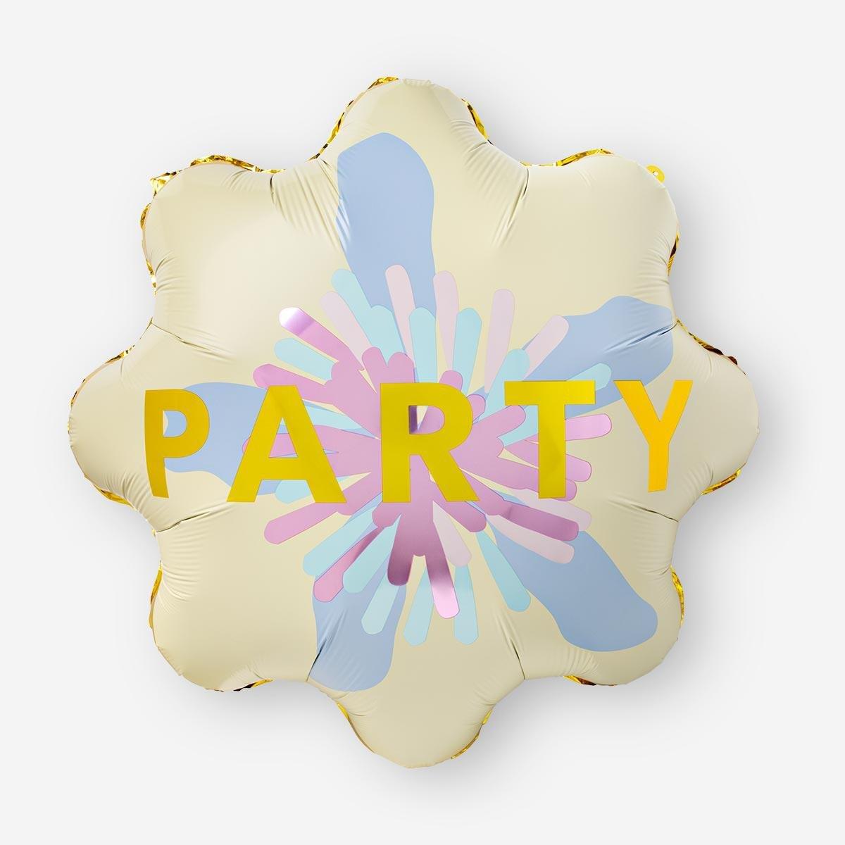 Yellow foil balloon