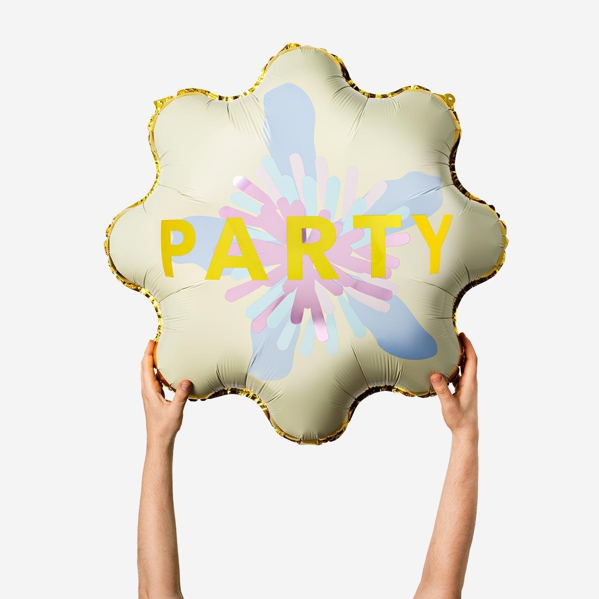 Yellow foil balloon