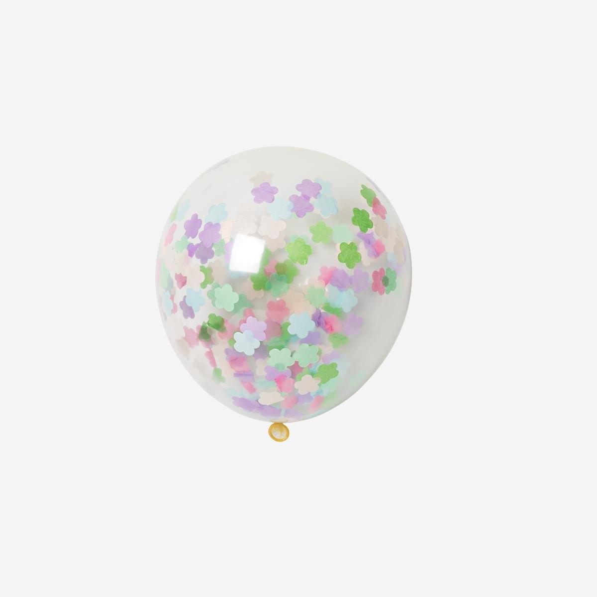 Transparent confetti balloons. 6 pcs