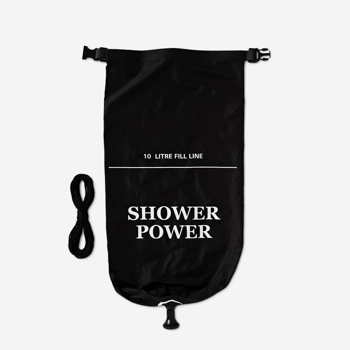 Green outdoor shower. foldable