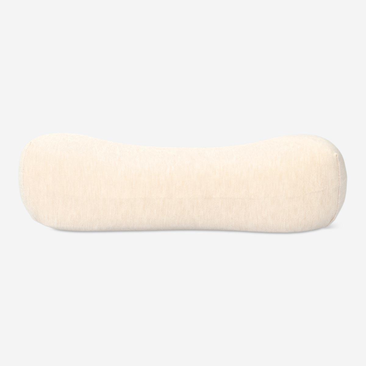 Grey travel pillow. with pouch