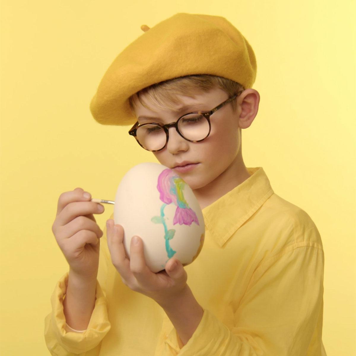White Paint-Your-Own Easter Egg. Small