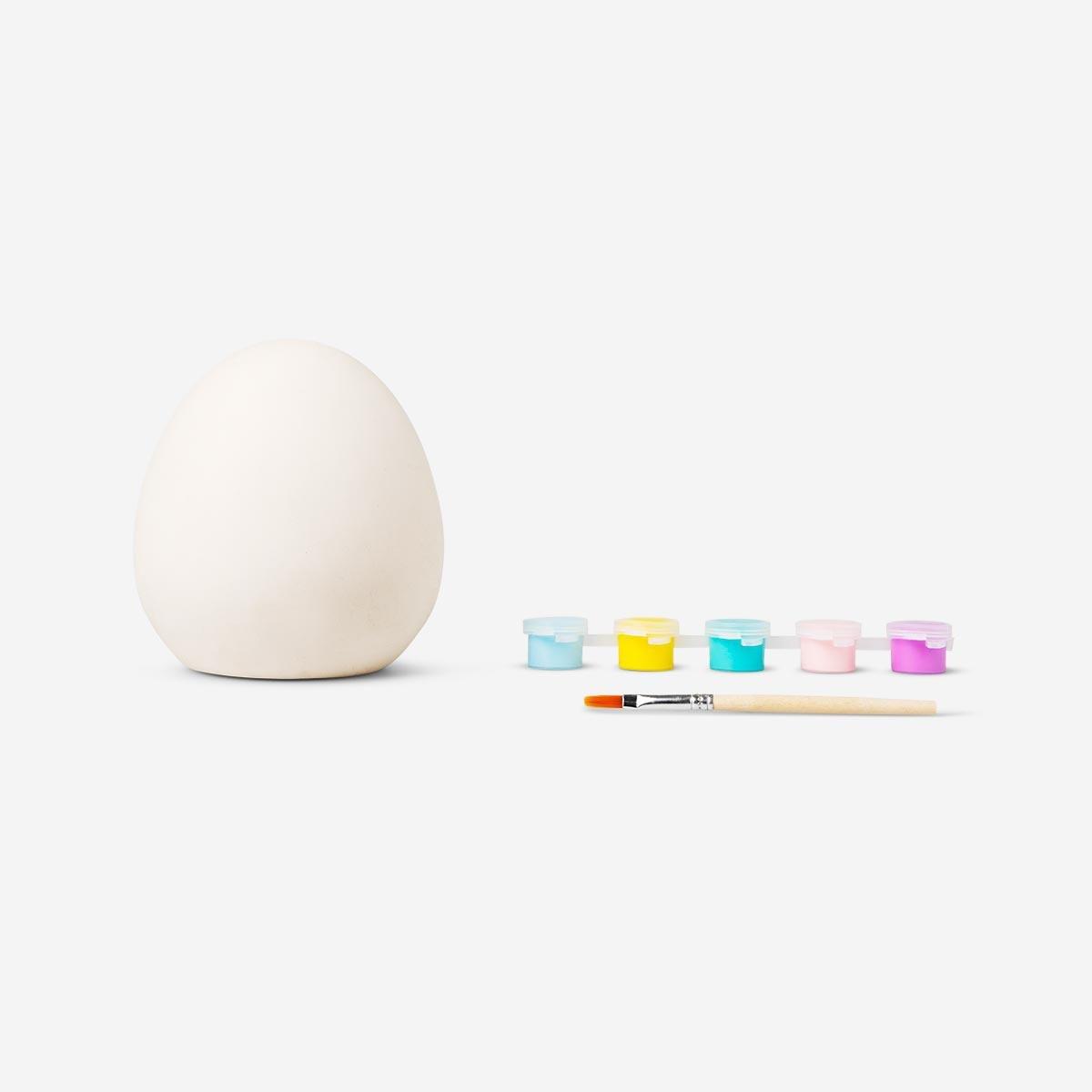 White paint-your-own easter egg. small