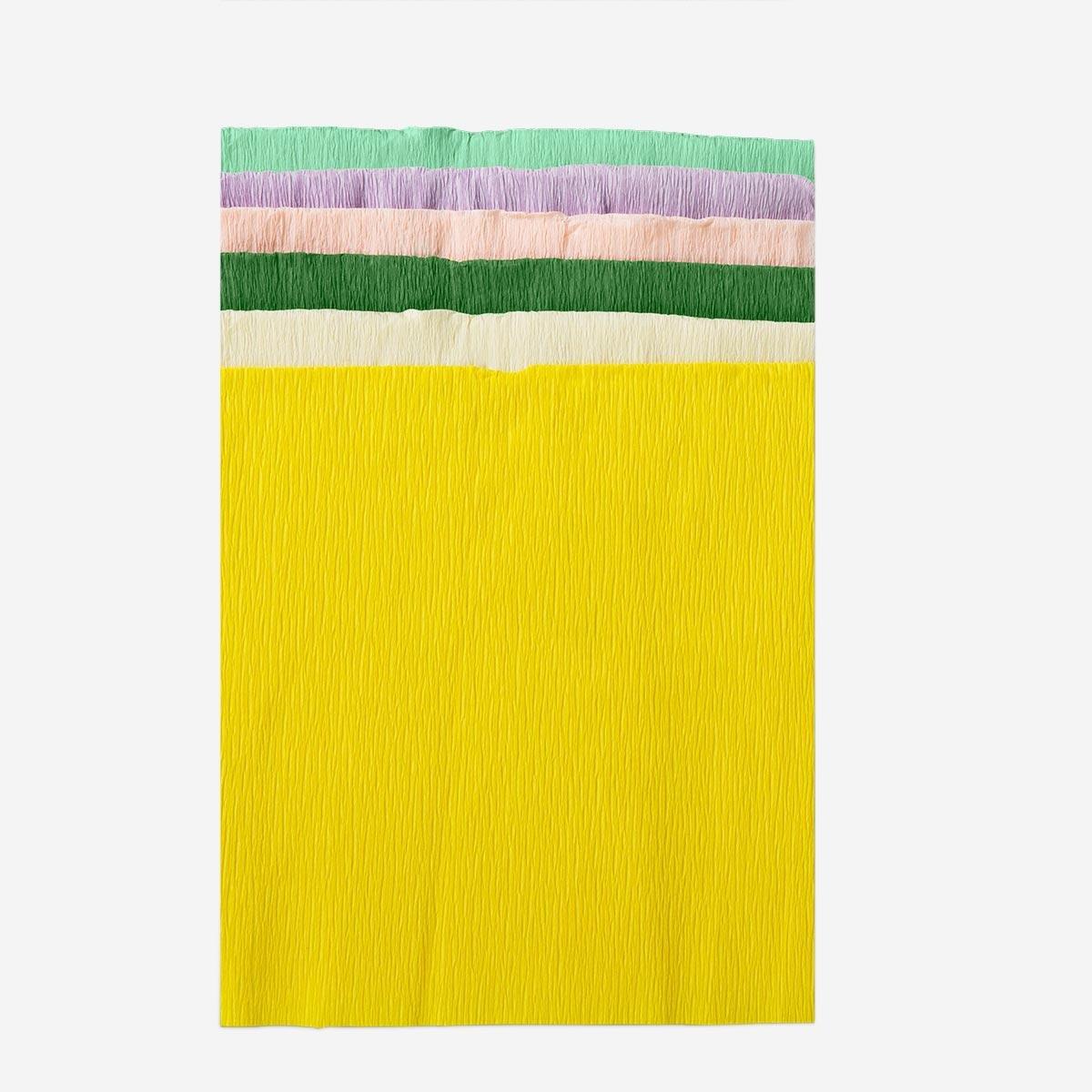 Multicolour crepe paper