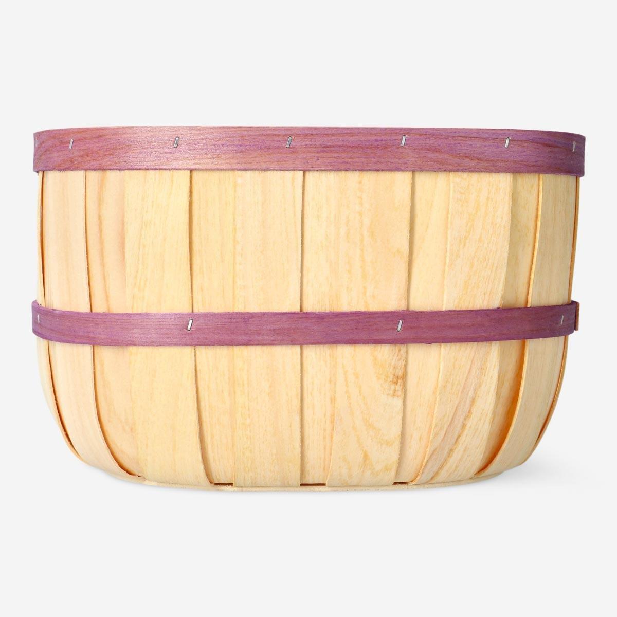 Wooden storage basket. large