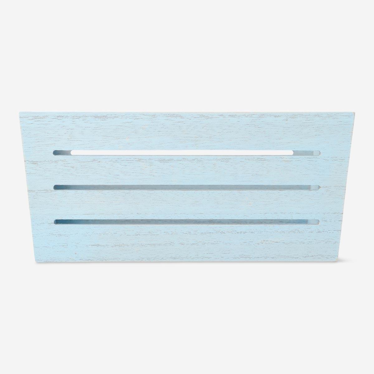 Blue wooden box. large