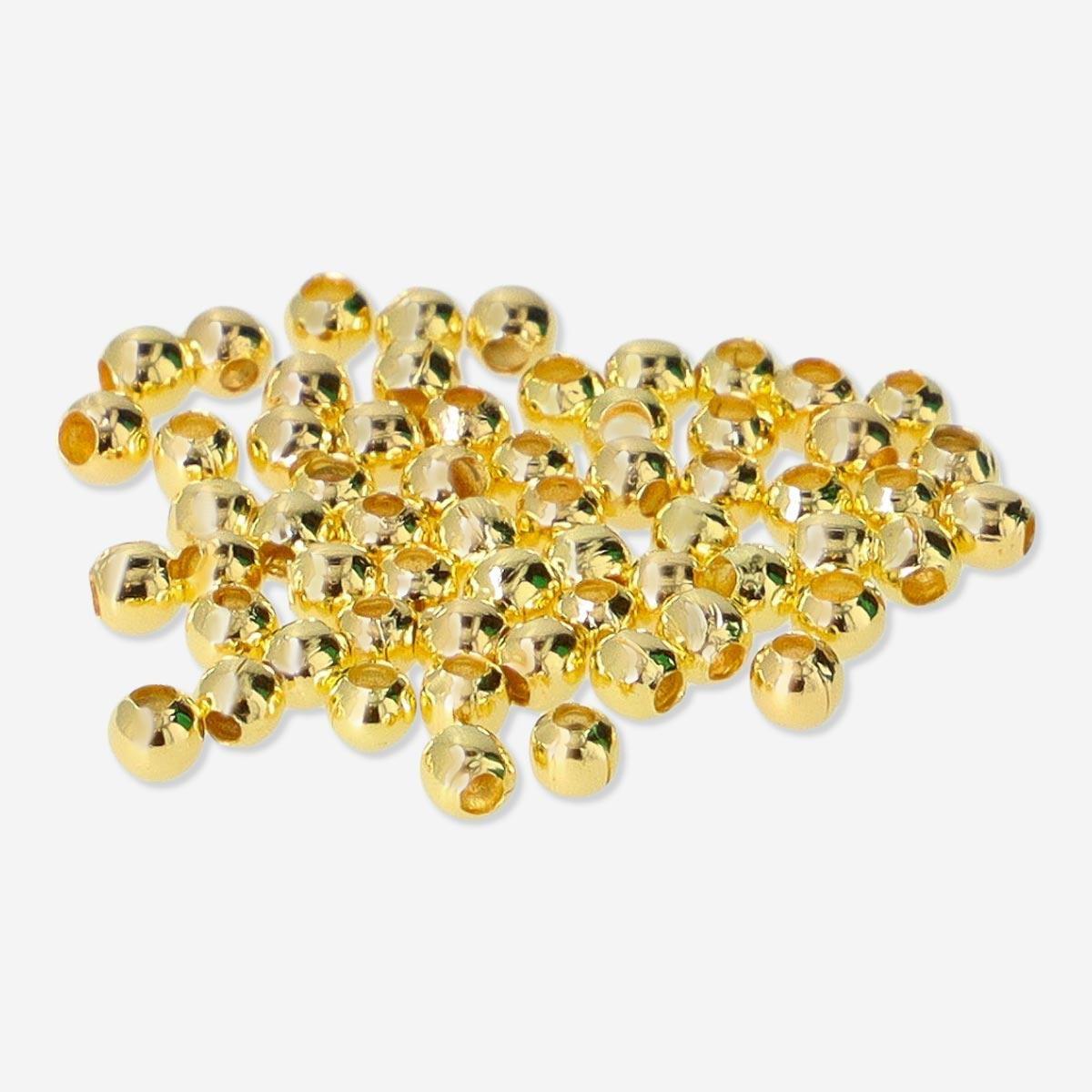 Gold metal beads