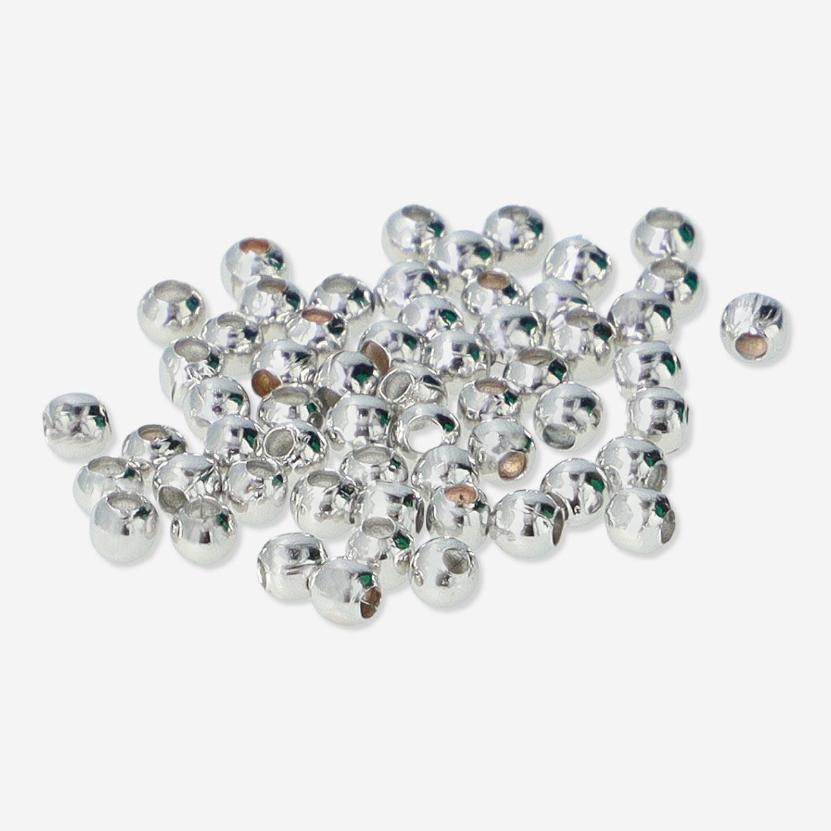 Silver metal beads