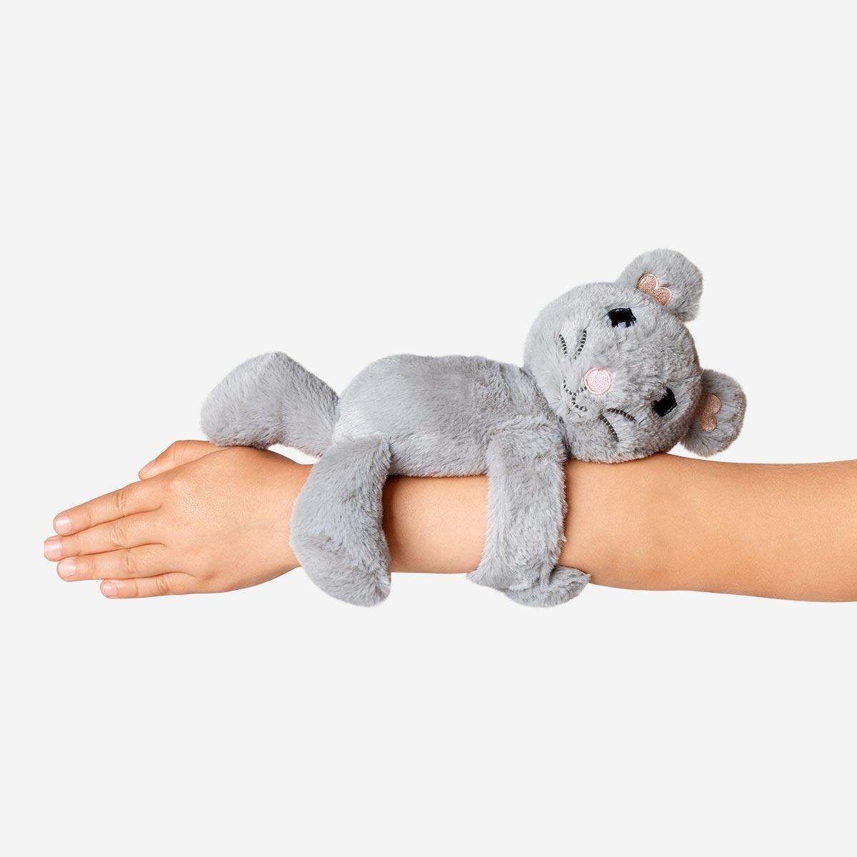 Grey snap slap bracelet