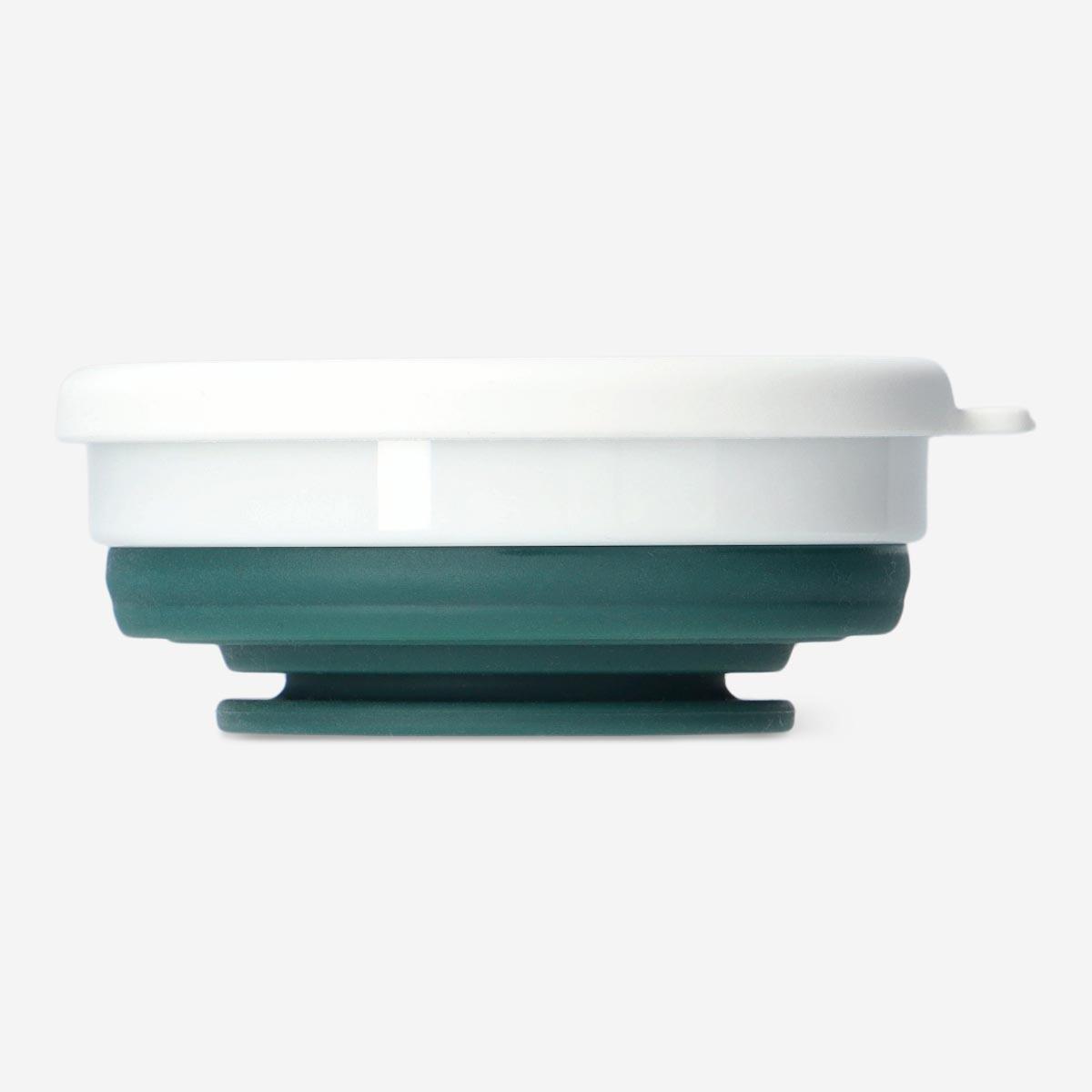 Green collapsible cup. with lid