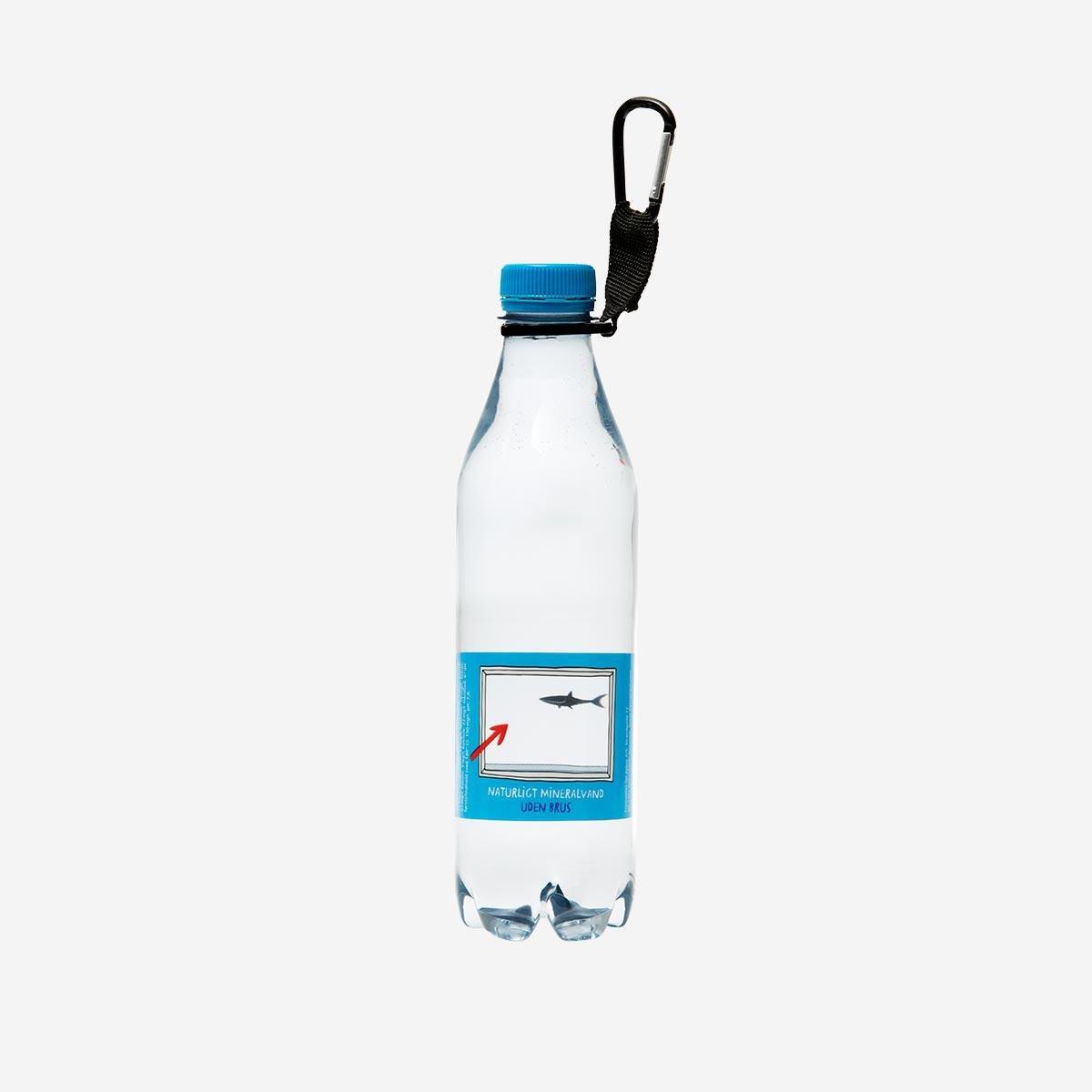 Green carabiner with bottle holder